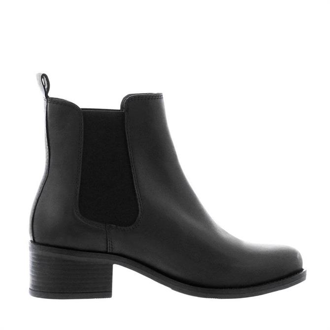 Carl Scarpa Stormi Black Leather Ankle Boots